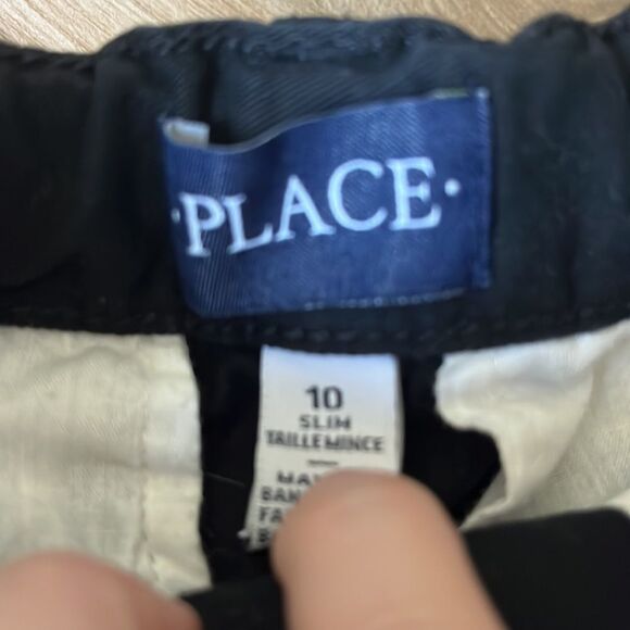 PLACE Solid Black Slim Shorts Size 10 - Picture 3 of 4